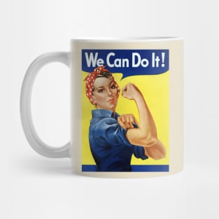 Traditional Restored Rosie The Riveter "We Can Do It" Print Mug